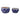 10" / 12" Round Chinoiserie Planters (Set of 2) - Blue / White