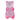 7" x 4" Transparent Resin Gummy Bear - Pink