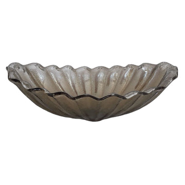 Salerno Italian Oversized Art Glass Bowl - Gray