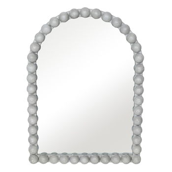 Large Knobby Arch Mirror - White