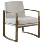 Cory - Upholstered Arched Arm Accent Chair - Cream