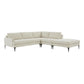 Serena - Velvet Large Chaise Sectional With Black Legs