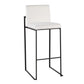 Fuji - High Back Barstool - Black Steel Legs