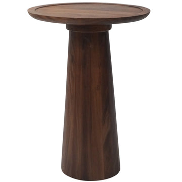 Wood 16"x23" Pillar Shaped Side Tble - Light Brown