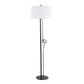 Shadow - Floor Lamp - Black Steel With White Linen Shade
