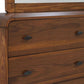 Robyn - 6-Drawer Dresser With Mirror - Dark Walnut