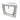 10" Textured Open Square Object - White