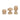 8" / 11" / 14" Cassoria Ceramic Mushrooms (Set of 3) - Tan