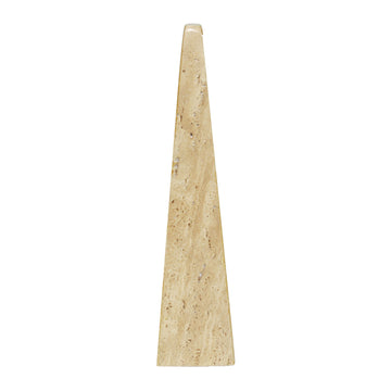 16" Travertine Obelisk - Tan