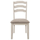 Ronnie - Wood Dining Side Chair (Set of 2) - Rustic Cream