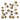 Metal 29" Circles Metal Wall Deco - Gold