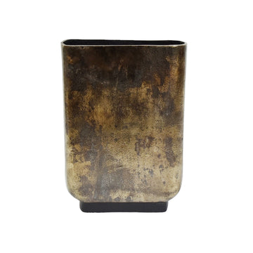 16" Parsa Large Metal Vase - Bronze