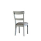 House - Marchese Side Chair (Set of 2) - Two Tone Gray Fabric & Pearl Gray Finish