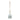 Ceramic Hanging Bell Rainbow 4" - White / Green