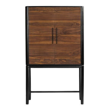 Emmett Carved Wood Bar Cabinet 62" - Brown / Kd