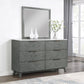 Nathan - 6-Drawer Dresser With Mirror - Gray