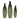16" / 18" / 21" Windard Glass Bottles (Set of 3) - Green