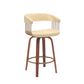 Topanga - Swivel Walnut Wood Stool