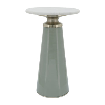 Marble Top 21" Nebular Side Table - Gray