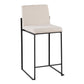 Fuji - High Back Counter Stool - Black Legs