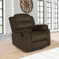 Rodman - Upholstered Padded Arm Glider Recliner - Olive Brown