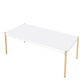 Otrac - Coffee Table - White & Gold Finish