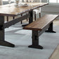 Bexley - Wood Dining Bench - Natural Honey And Smokey Black