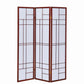 Katerina - 3-Panel Folding Floor Screen - White And Cherry