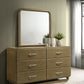 Amsbury - 6-Drawer Dresser And Mirror - Nutmeg