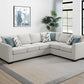 Ashford - Chenille Upholstered Sleeper Sectional Sofa - Greige