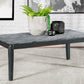 Mozzi - Rectangular Faux Marble Coffee Table - Gray And Black