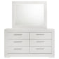 Ives - 6-Drawer Dresser And Mirror - White High Gloss