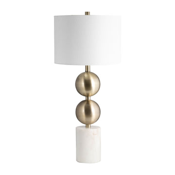 Marble Stacking Orbs Table Lamp 31" - Gold / White