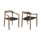 Santo - Indoor / Outdoor Stackable Dining Chair (Set of 2) - Eucalyptus / Charcoal