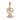 Glass Bubble Taper Candle Holder 7" - Gold Luster