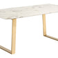 Atlas - Dining Table - White / Gold