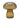 Limoge Small Glass Mushroom 12" - Gray