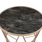 Cicatrix - Coffee Table - Faux Black Marble Glass & Champagne Finish