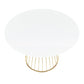 Canary - Round Dining Table - Gold Base