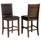 Dewey - Upholstered Counter Chair (Set of 2) - Walnut