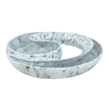 Karlin Marbled Ceramic Bowl - White