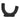 Cer U-Shaped Vase With Base 8" - Black