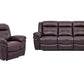 Marcel - Manual Reclining 2 Piece Sofa And Recliner Set - Dark Brown