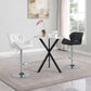Kenzo - Round Metal Top Bar Table - Silver And Sandy Black