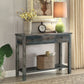 Glancio - Accent Table - Antique White & Teal