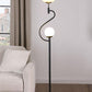 Dacki - Dual Spherical Bulb Metal Floor Lamp - Black