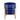 Striped Planter With Wood Stand 8" - Navy