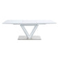 Gallegos - Dining Table With Leaf - White High