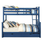 Harley II - Twin Over Full Bunk Bed - Navy Blue Finish