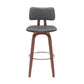 Pico - Swivel Walnut Wood Faux Leather Stool